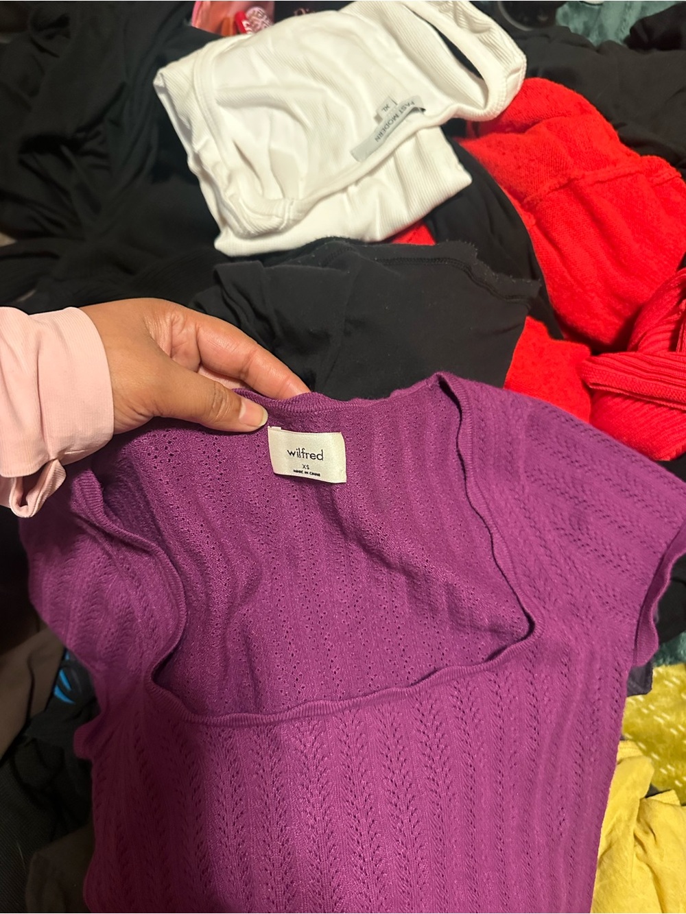 Wilfred Violet Knit Square-Neck Tank - Picture 3 of 3